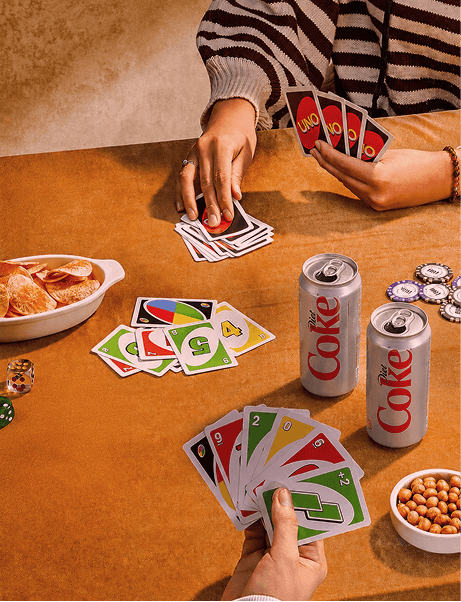 Uno game night with Coke
